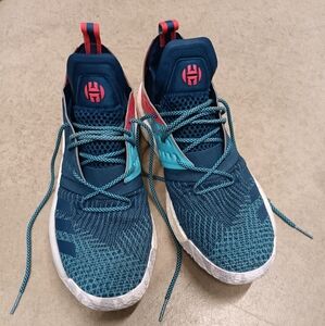 Adidas Harden Vol2 Mens Shoe Primeknit AH2216 Blue Night Cyan Red Boost A4 Sz 13